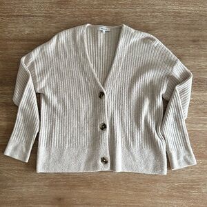 Madewell Ribbed Button-Front Cardigan Sweater